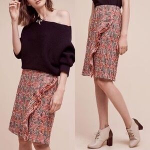 Eva Franco Tweed Pencil Skirt